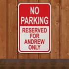 Personalized Parking Sign